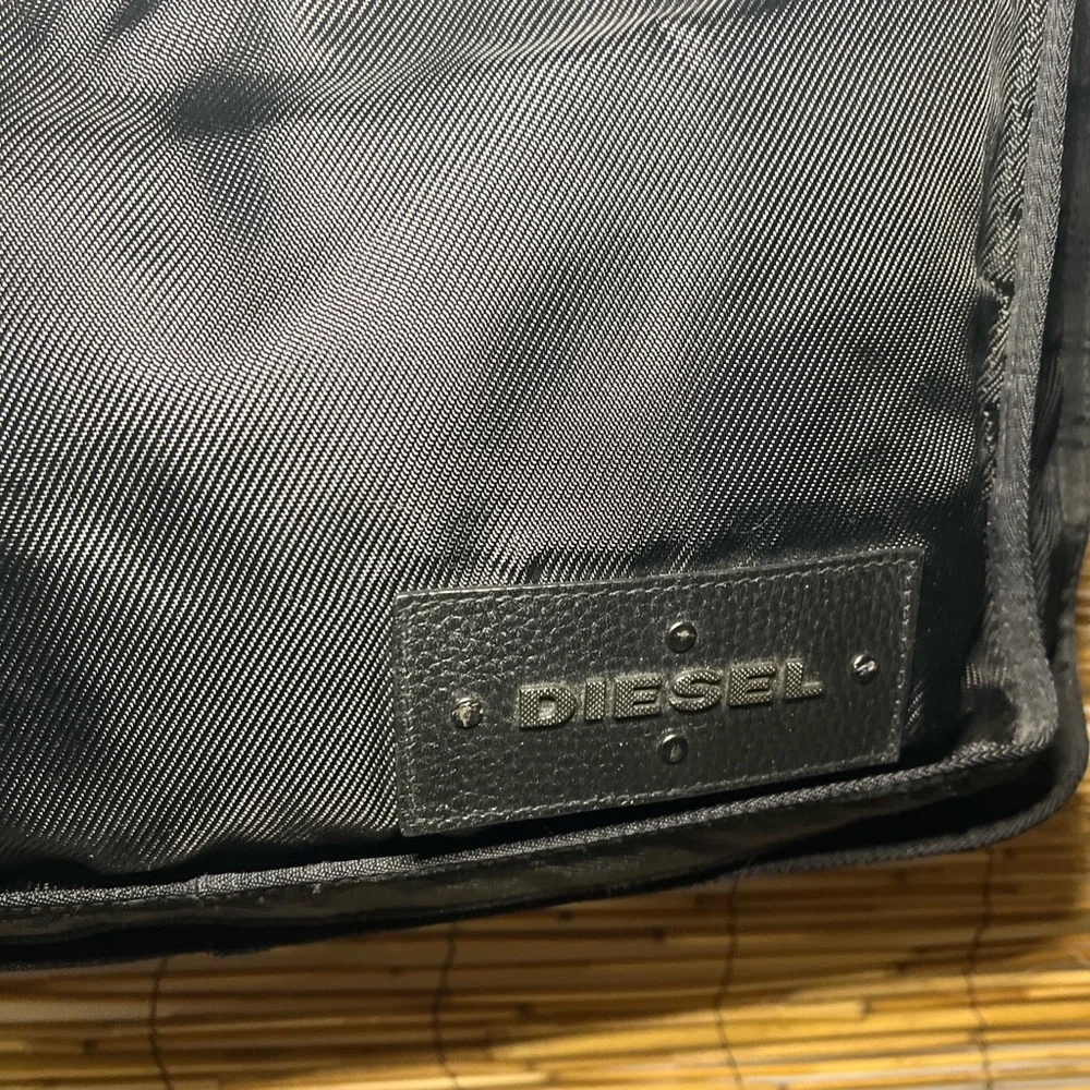 Diesel Black Nylon Briefcase Messenger Bag